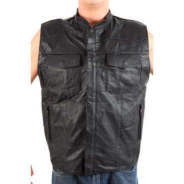 Colete Masculino Couro Legítimo Retalho Sons Of Anarchy REF: L9M